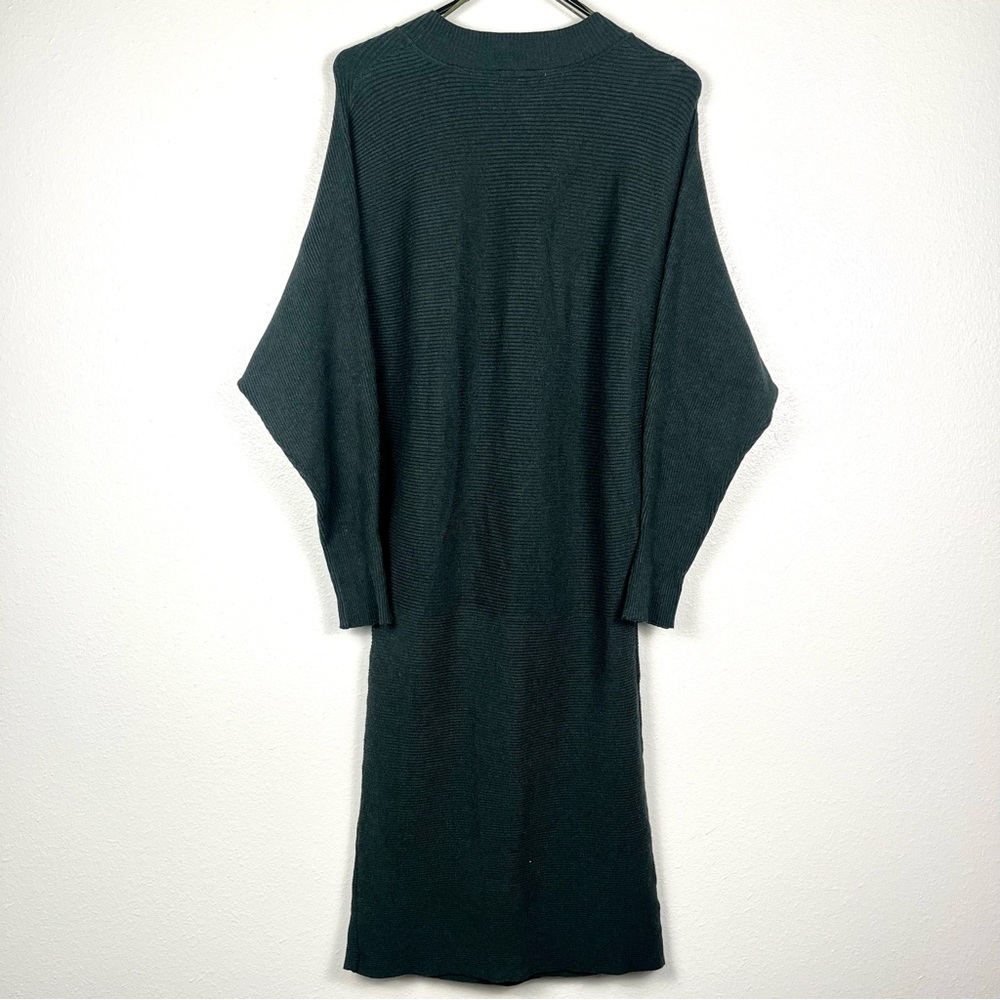 NWT Urban Outfitters Just Female Forest Green Ribbed Sweater Tunic Dress Small - Picture 7 of 7